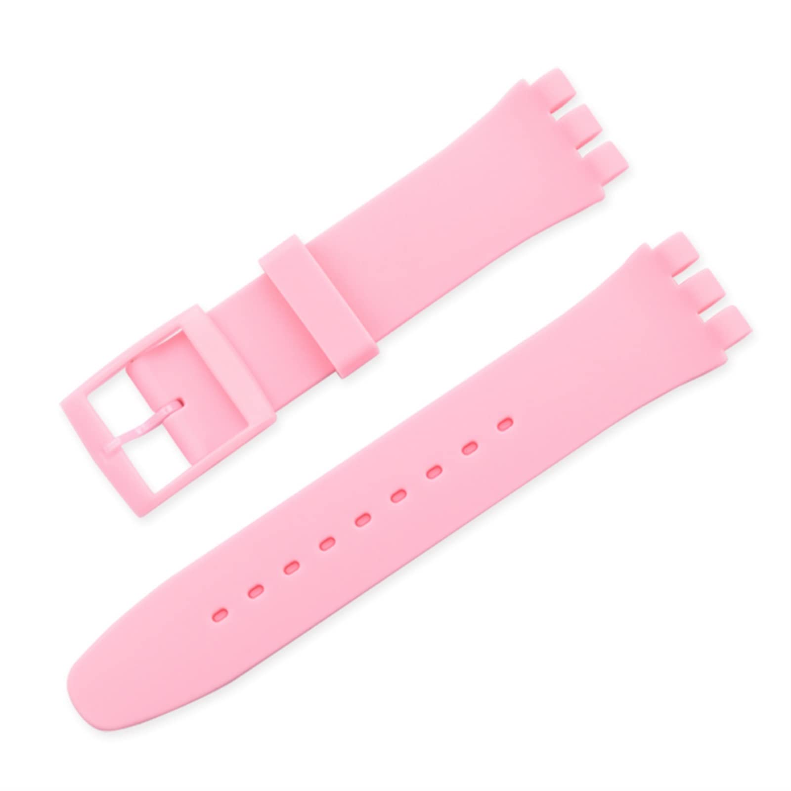 Bracelet de rechange tendance en silicone transparent compatible avec Swatch 12 mm, 16 mm, 17 mm, 19 mm, 20 mm (bleu, 12 mm), 19mm, Bois d'agar
