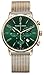 Produktbild MAURICE LACROIX Eliros Chronograph Green Damen-Armbanduhr Analog Quarz mit goldfarbenem Milanaise-Edelstahlband EL1098-PVP06-620-1
