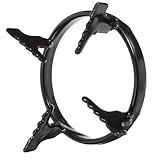 GARVALON Gasherd Rack für Kleine Kaffeemaschinen Universeller Schwarzer Herdständer Kratzfester Gaskocher für Espressokannen und Milchkocher Elegantes Küchenequipment