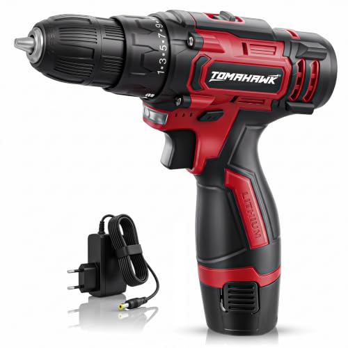 Tomahawk® Cordless Screwdriver & Drill Machine | 12V Light Duty | 10mm (⅜”) Keyless | For Wood, Plastic & Light Steel | Not For Walls | Screw Driver Kit Electric | Precision Screwdriver Set | TCD-12B - Image 2