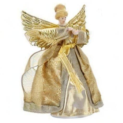 Toyland® 21cm (8") Tree Top Angel - Christmas Tree Decorations - Gold or Silver (Gold), 21 cm - Image 2