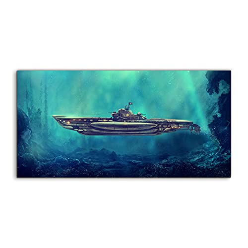 Art murale acryl salon et chambre avec le grand tableau paysage marin de pirate