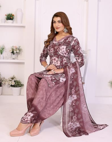 Image of Yashika Women'S Unstitched Crepe Dress Materials | Crepe Salwar Suit For Women | Suit Material For Women Unstitched