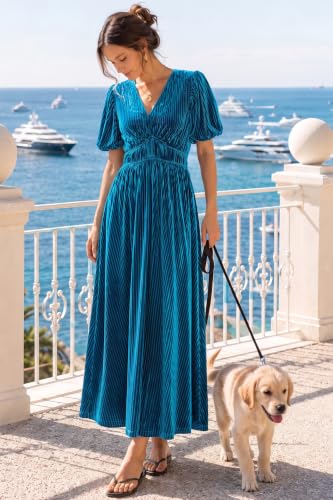 Image of Maxigerui Women's Velvet Maxi Dress Formal Dresses for Wedding Guest Dress