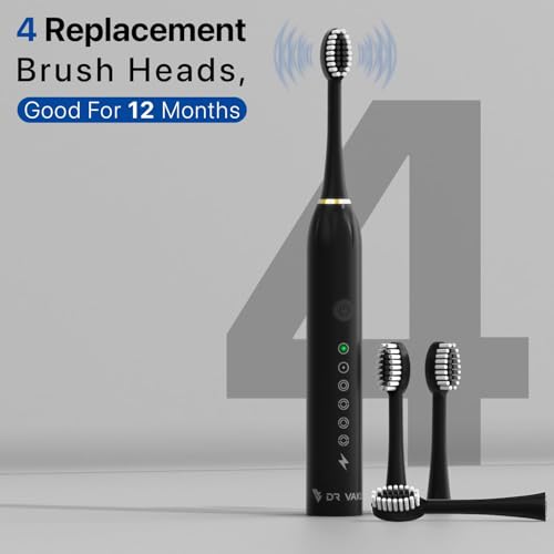 Image of Sonic Electric Toothbrushes USB Rechargeable Ultrasonic Tooth Brush with 4 Brush Heads 6 Cleaning Modes and Smart Timer IPX7 Waterproof Cleaning Toothbrushes for Adults and Kids (W-1)
