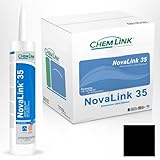 Chemlink - NovaLink 35 Concrete Masonry Adhesive Expansion Joint Sealant (Black) 10.1 oz Cartridge (24 Tubes) CASE, Non-SAG Formula