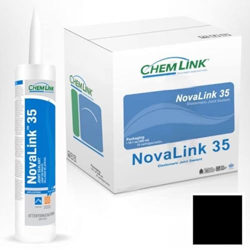 Chemlink - NovaLink 35 Concrete Masonry Adhesive Expansion Joint Sealant (Black) 10.1 oz Cartridge (24 Tubes) CASE, Non-SAG Formula