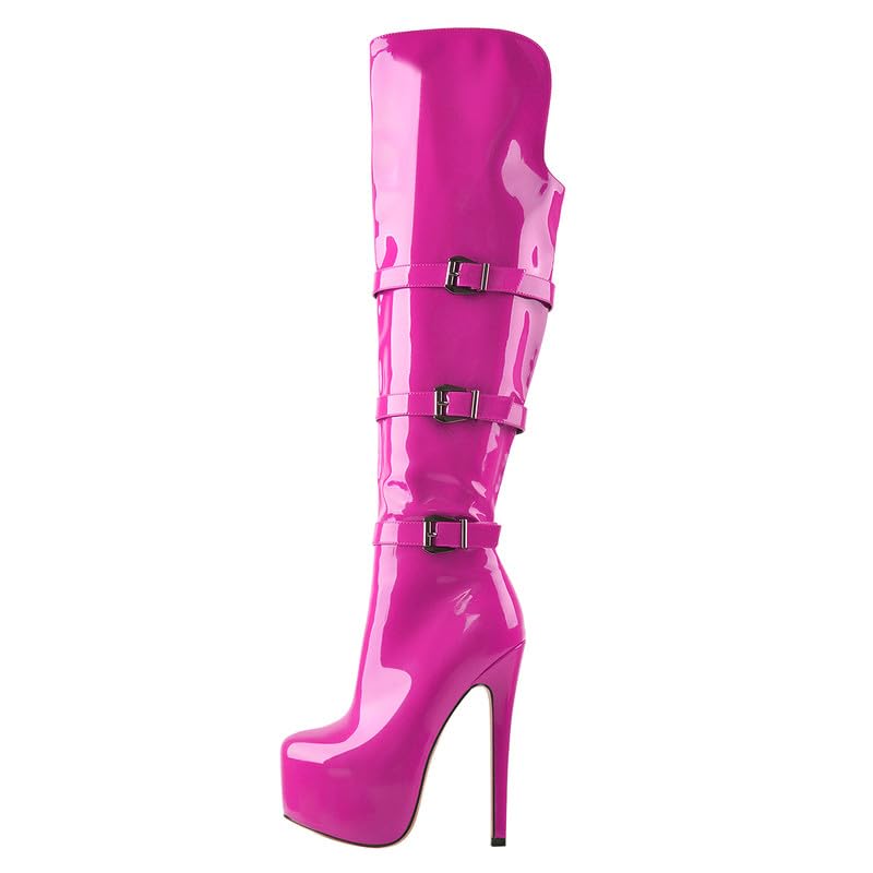 Dames plateaulaarzen hoge hakken lange schacht overknee boots stiletto
