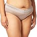 Warner's Women's No Pinching No Problems Lace Hipster Panty, Toasted Almond/Black Swirl Pant, Small