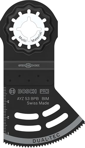 Bosch 1x PRO Multi Material AYZ 53 BPB Blatt für Multifunktionswerkzeuge (für Gipskartonplatte, Holz mit Nägeln, Breite 53 mm, Professional Zubehör Multifunktionswerkzeug) Bosch 1x PRO Multi Material AYZ 53 BPB Blatt für Multifunktionswerkzeuge (für Gipskartonplatte, Holz mit Nägeln, Breite 53 mm, Professional Zubehör Multifunktionswerkzeug)