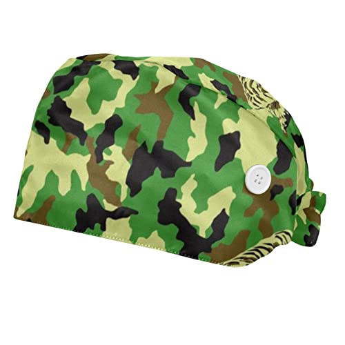 Couvre-chef unisexe casquette de travail militaire camouflage | Lot de 2 chapeaux
