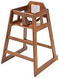 Winco CHH-104 Unassembled Wooden High Chair, Walnut