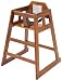 Winco CHH-104 Unassembled Wooden High Chair, Walnut