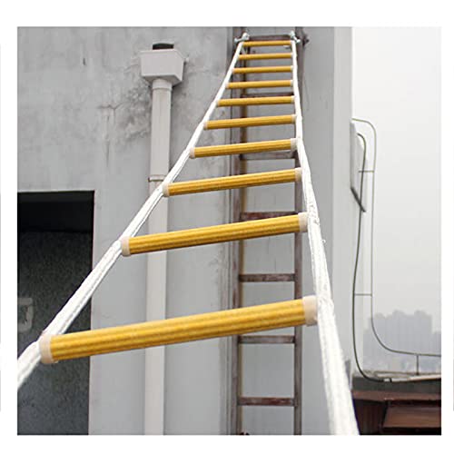 ZXCVBAS Safety Rope Ladder,Escape Ladders,Emergency Ladders Fire Ladders,Resin Fire Ladder High-Rise Escape Self-Rescue Ladder, Emergency Escape Rope Ladder Portable Fire Ladder,8m/26.24ft