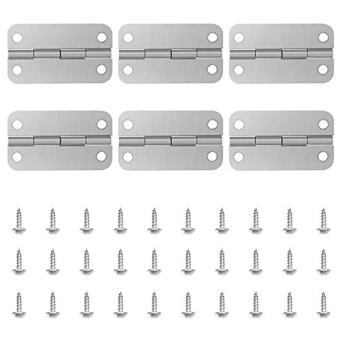 Picowe 6 Pack Cooler Hinges for Igloo Ice Chests, Cooler Stainless Steel Hinges Replacement Set with Screws Cover