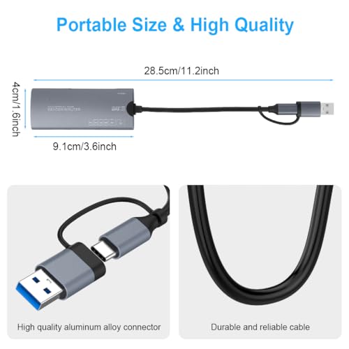 Image of ZORBES 6-in-1 USB 3.0 XD CF M2 MS SD Card Reader 5Gbps Aluminum Alloy