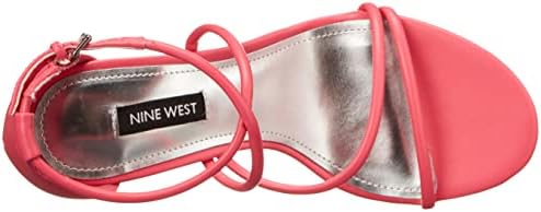 Nine West Women's MAER3 Heeled Sandal, Neon Pink, 8.5 | Image 4