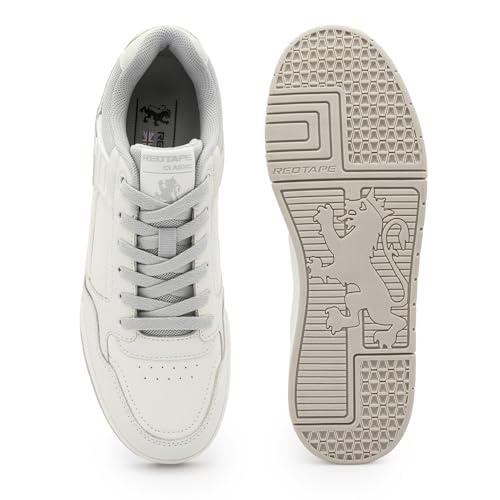 Red Tape Men's White Low Cut Sneaker 9 UK - Image 6