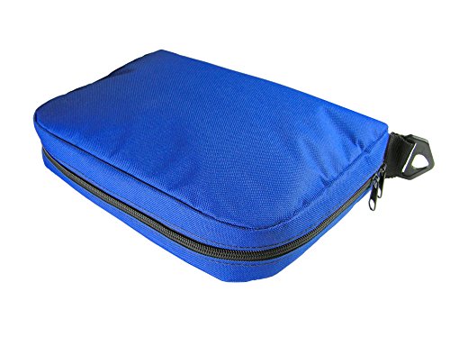 K-Musculo Deluxe Large TENS Case (Blue) for Travel Carrying Storage of TENS Machine Muscle Stimulator or Pulse Massager
