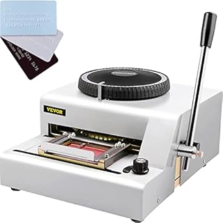 Happybuy Embossing Machine 72 Character Card Embosser for PVC Card Credit ID VIP Manual Embosser Machine Credit Card