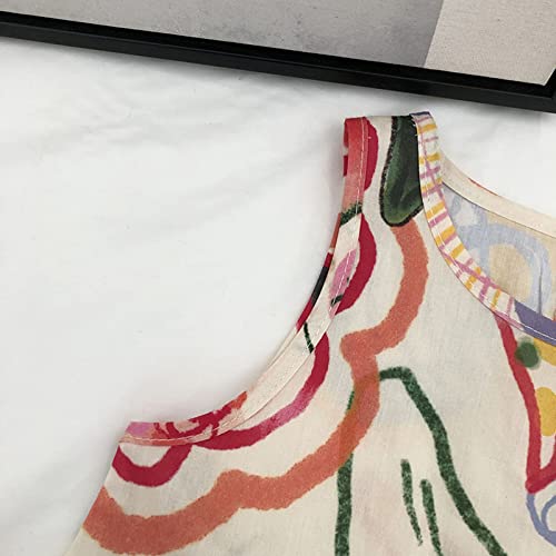 Toddler Girls Dress Colorful Doodle Sleeveless Casual Summer Sundress for 1 to 9Y 4 Year Old Girl (Green, 3-4 Years')4