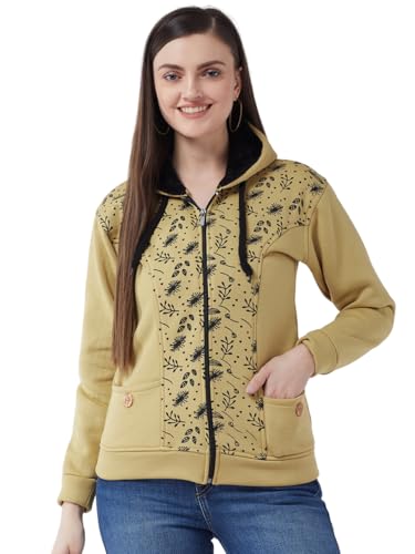 Image of Pivl Women's Fleece Blend Winter hooded Jacket.