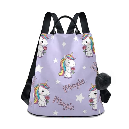 Sac de voyage avec pompon et licornes pour escapades femme