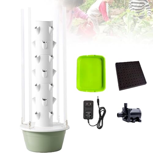 Atwynd Torre de Cultivo Hidropónico, Cultivo Hidropónico para Interiores y Exteriores, Vertical de Cultivo Hidropónico Que Ahorra Espacio para Hortalizas, Hierbas y Frutas 7Layer-LED