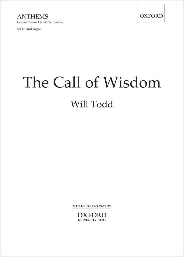 The Call of Wisdom: SATB vocal score