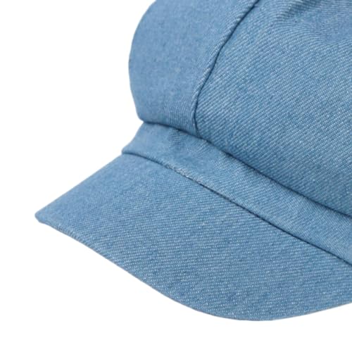 Classic Style Beret Jean Newsboy Cap Ivy Gatsby Beanie Hat for Women (Jean Blue)