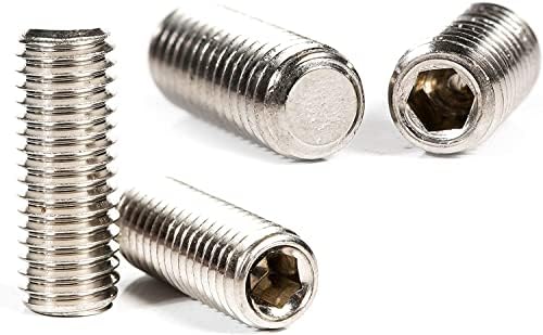 Grub Screws Flat Point Stainless Steel Set Screw Metric Thread Allen Socket Key (Pack of 20) (M10 x 35mm) - G04B 10x35_20