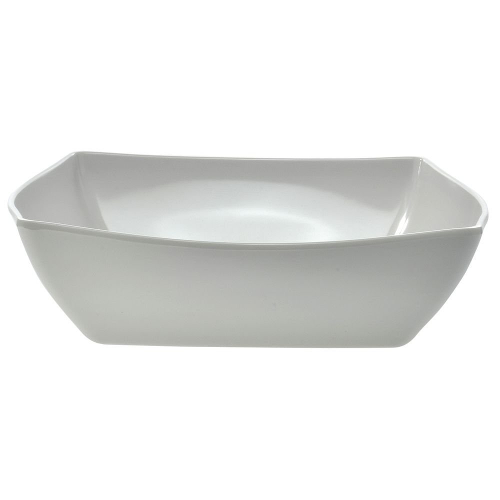 Square Serving Bowl 167 oz White Melamine - 13 1/4"L x 13 1/4"W x 3 1/2"H by HUBERT – 13.25 x 13.25 x 3.5 inches, 167.0 ounces, Melamine, White, Model 6514-W