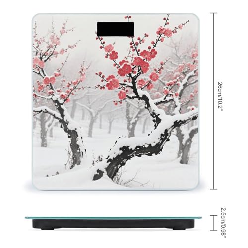 Báscula digital de baño Winter Plum Grove con pantalla LCD miniatura 2