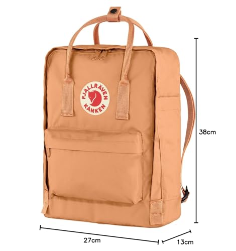 Image of Fjallraven Kanken Unisex Travel Backpack - Side Slip Pocket - Adjustable Shoulder Straps - Dual Top Handles Peach Sand One Size One Size