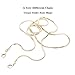 Small Square Copper Purse Shoulder Cross Body Handbag Bag Chains Strap Replacement(Light Gold, 47'')
