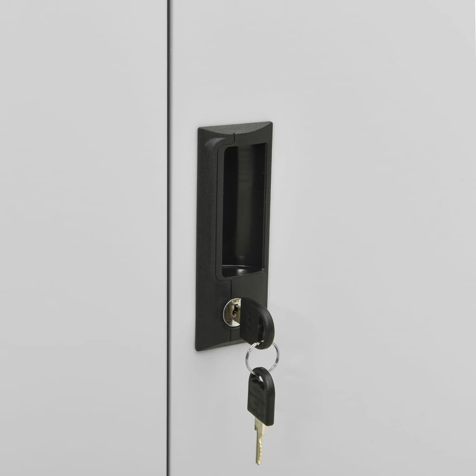 DJEKA Aktenschrank Abschließbar Metallschrank Büroschrank Werkstattschrank Mehrzweckschrank Stahl-Hellgrau-90x40x102 cm-2