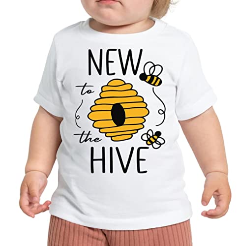 Cute Honey Bee Baby Bodysuit New To The Hive Pregnancy Announcement Romper Kids Funny Shirt Cute Birthday Shower3