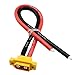 LINSYRC 2pcs XT60E-M Plug Male Connector XT60 Mountable Pigtail Cable with 20CM 12AWG Cable for RC Lipo Battery FPV Racing Quadcopter Drone (XT60E-M Cable)