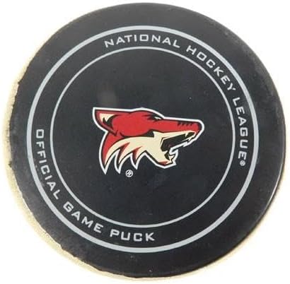 2017 Arizona Coyotes vs. Los Angeles Kings Game Used Puck 11-24-17 AA0023117 - NHL Unsigned Game Used Pucks