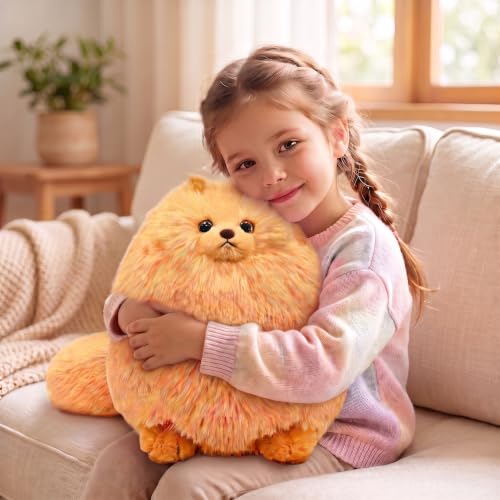 Image of Winsterch Plush Cat Stuffed Animal Toy, 10in Orange Stuffed Cat for Girls
