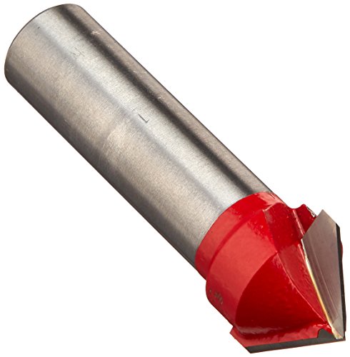 🛒 Flash Sale Freud 3/4" (Dia.) V Grooving Bit with 1/2" Shank (20-108) perma-shield coating red