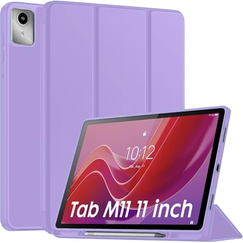 Image of Compatible for Lenovo Tab M11 Case with Pen Holder, Smart Flip Cover with Auto Sleep /Wake, Trifold Stand Protective Cover for Lenovo Tab M11 11 inch Tablet (Pink)