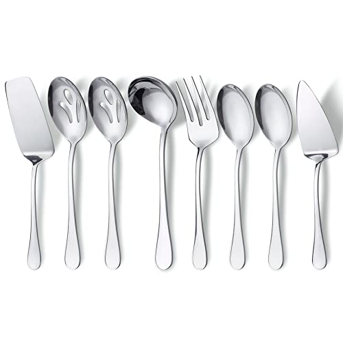 Hohscheid Servierutensilien-Set beinhaltet große Servierlöffel, Servierlöffel, Serviergabeln, Suppenkelle und Kuchenheber, Buffet, Catering, Servierutensilien für Partys Cover