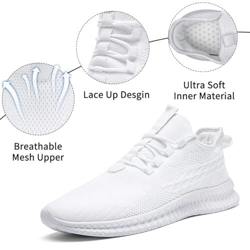 Mens Walking Shoes Tennis Sneakers Running Workout Jogging Rubber Athletic Sole Ultra Light Breathable Comfortable Non Slip Fashion2