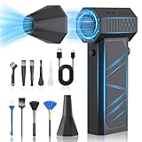 Fcalvy エアダスター 電動エアダスター 洗車 ブロワー 180000rpm高速回転 最大風速 85m/s 無階風量調整 20,000mAh大容量バッテリー ブラシレスモーター Type-C充電式 小型軽量 過熱保護 充電式エアダスター 2種類ノズル付きPC掃除/バーベキュー/キーボード/車内/網戸/エアコン/洗車用 収納ボックス付き ブラシ付き 日本語取扱説明書付き