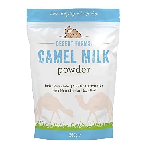 Desert Farms Organic Whole Camel Milk Powder - Certified PALEO and KETO Grass Fed Non-GMO Easy to Mix Powder Milk - Excellent Replacement For Goat and Soy Milk [7 Ounce] Packaged In The USA
