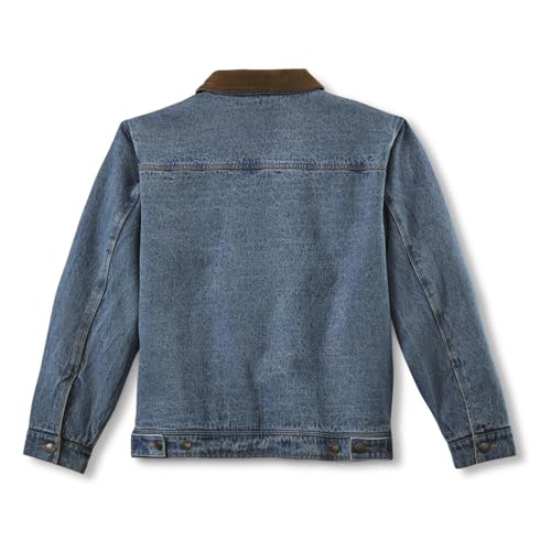 Guide Gear Men’s Quilt-Lined Denim Jacket 2.0; Cotton Button Down Cowboy Jean Coat4