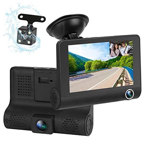 Car DVR Dash Camera, FHD 1080P 170° Wide Angle Car DVR Rearview Video Dash Cam Recorder Camera LCD Screen G-Sensor, WDR, Parking Monitor, Loop Recording, Motion Detection