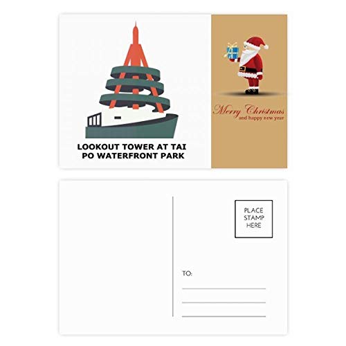 Cartes postales Hong Kong Tai Po Waterfront Park Père Noël pour vœux originaux sans monotonie