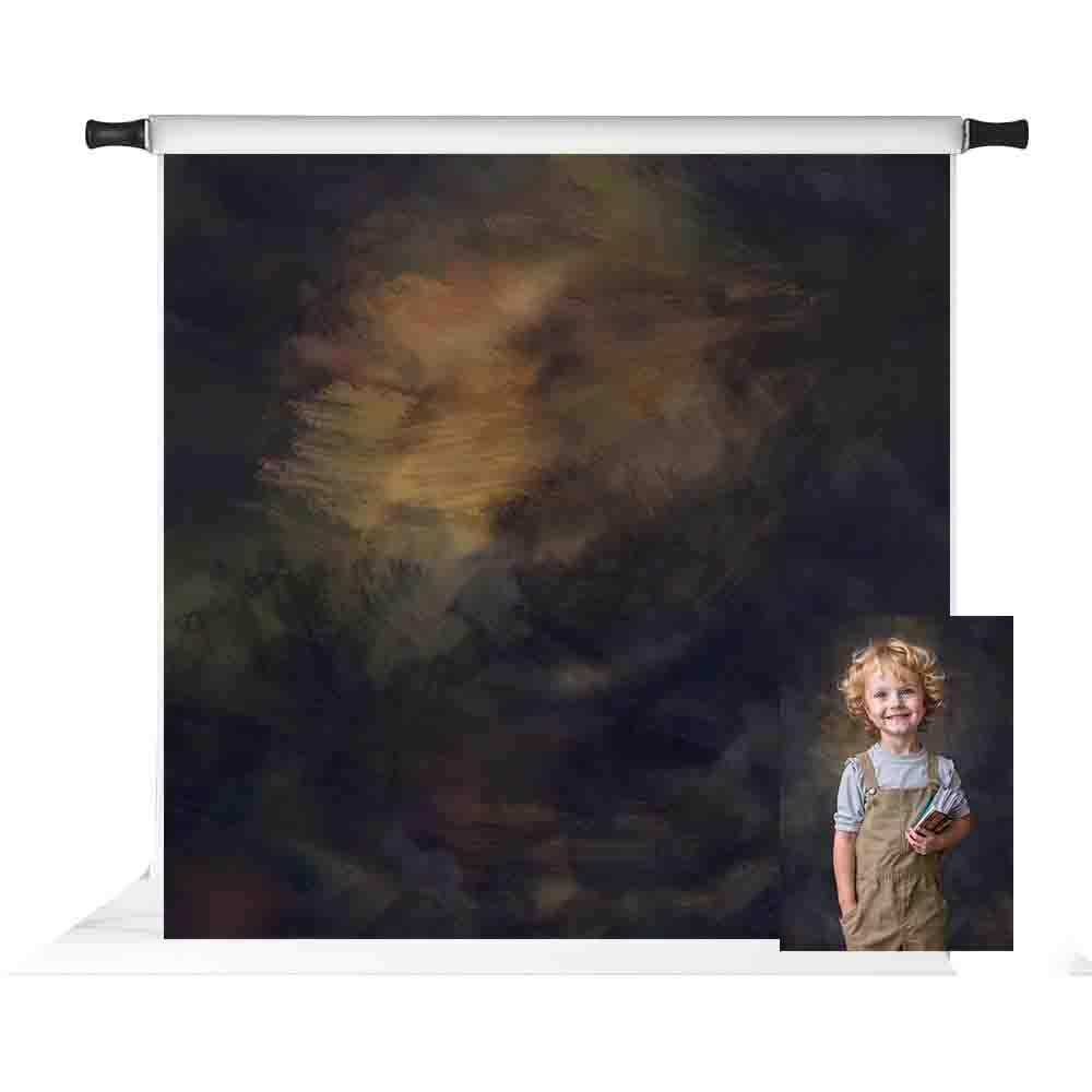 Kate 8x8ft Retro Brown Abstract Photography Backdrop Brushed Painted Canvas Headshots Background Studio Props